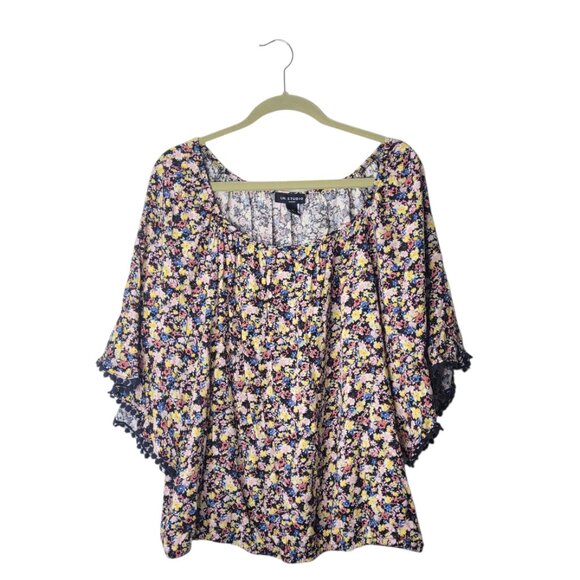 I.N. Studio Plus Size Floral Boho Blouse - Picture 1 of 6